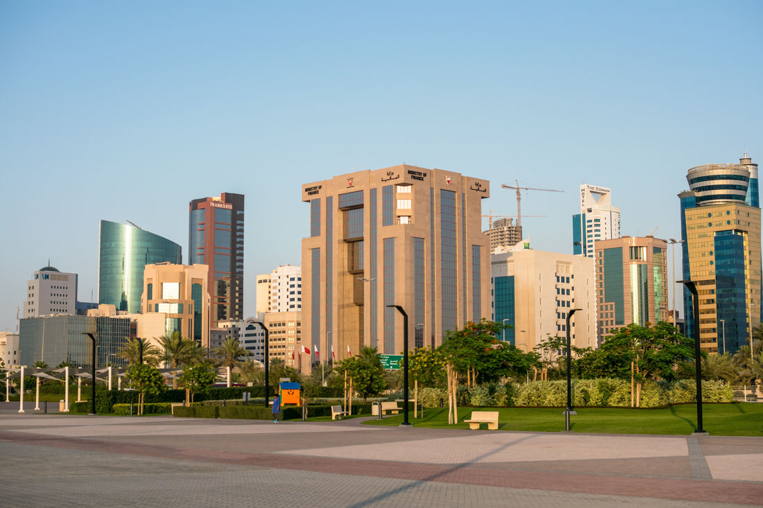 Manama skyline and Diplomatic Area in Bahrain