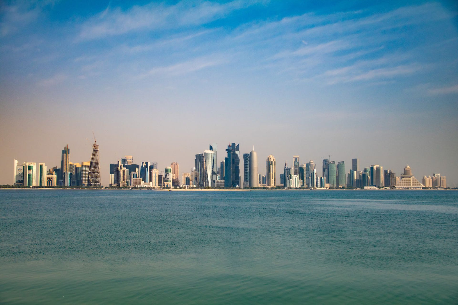 Doha skyline from the Corniche — Qatar