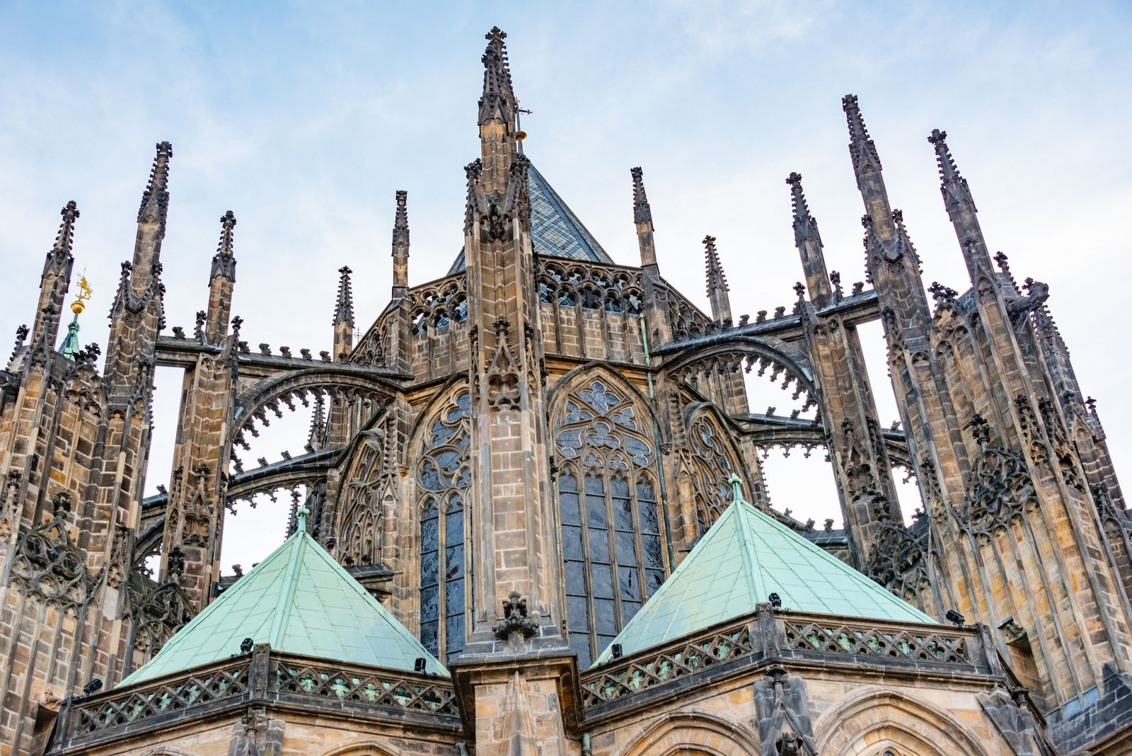 Explore the intricate Gothic architecture of St. Vitus Cathedral in Prague, a stunning landmark.